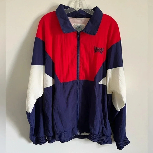 Vintage Lightweight Jacket Legends Athletics Red &  Blue Mens Size L - Picture 1 of 3